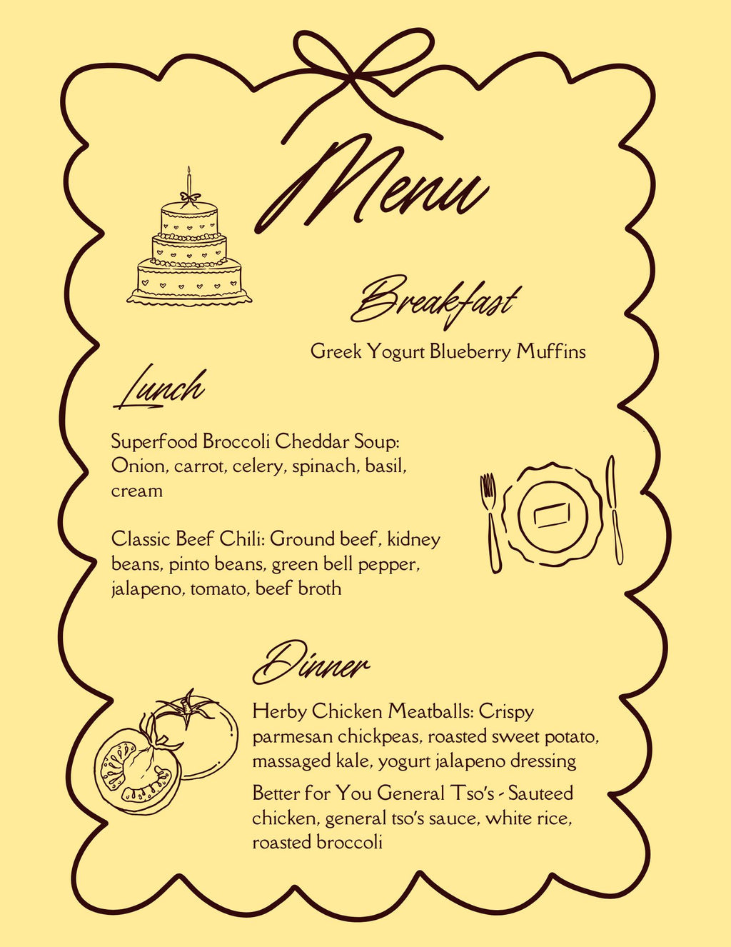 *SOLD OUT* 3/8 MENU - MONDAY PICKUP/DELIVERY