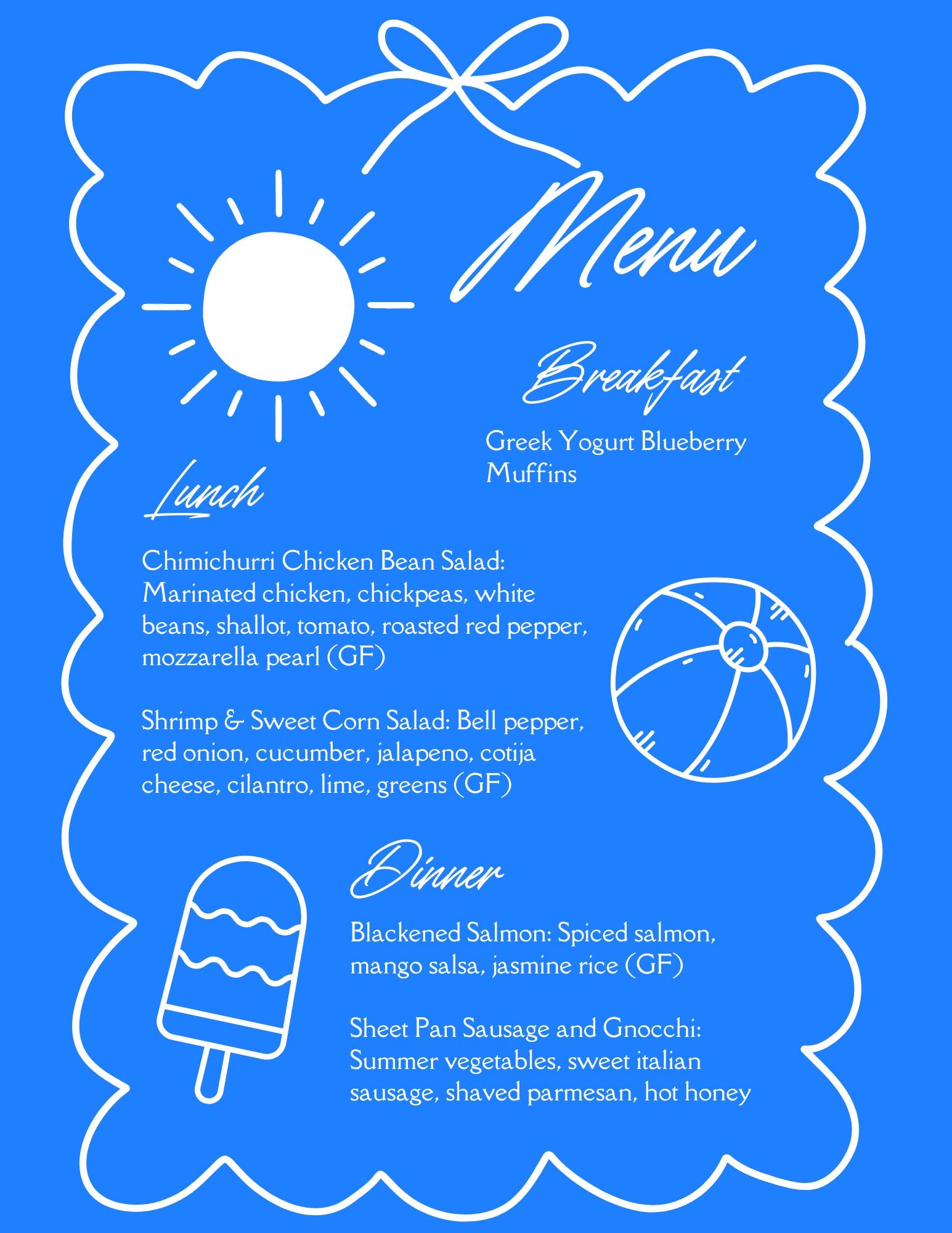6.28 MENU - SUNDAY PICKUP/DELIVERY