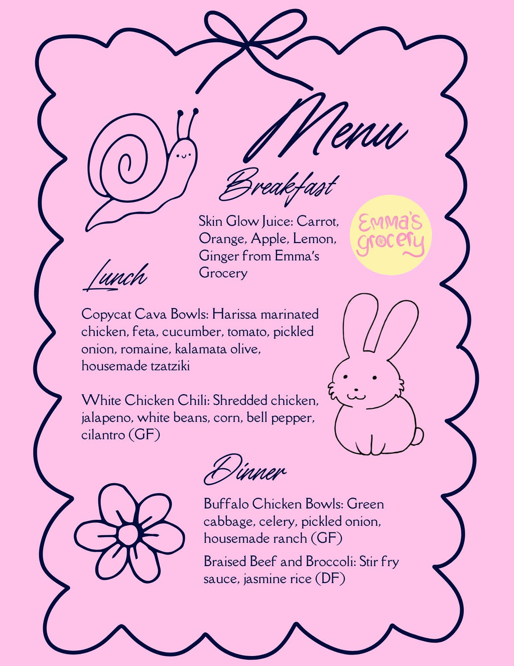 *SOLD OUT* 6.7 MENU - MONDAY PICKUP/DELIVERY